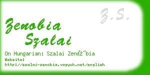 zenobia szalai business card